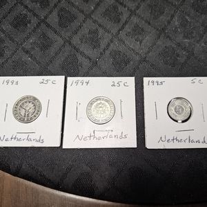 Netherlands Coins, 5 & 25x2 Cents